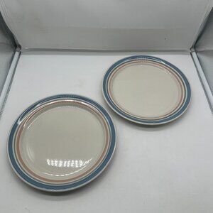 2 International Streamlines Coronado Stoneware Dinner Plates 10 3/4